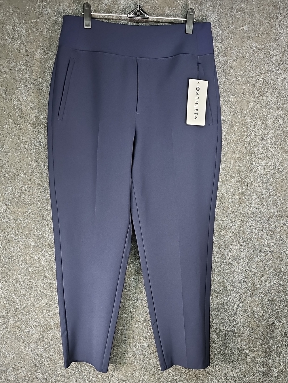Athleta Endless High Rise Pant, Tapered Leg, Wrinkle Resistant, Navy, Size 10